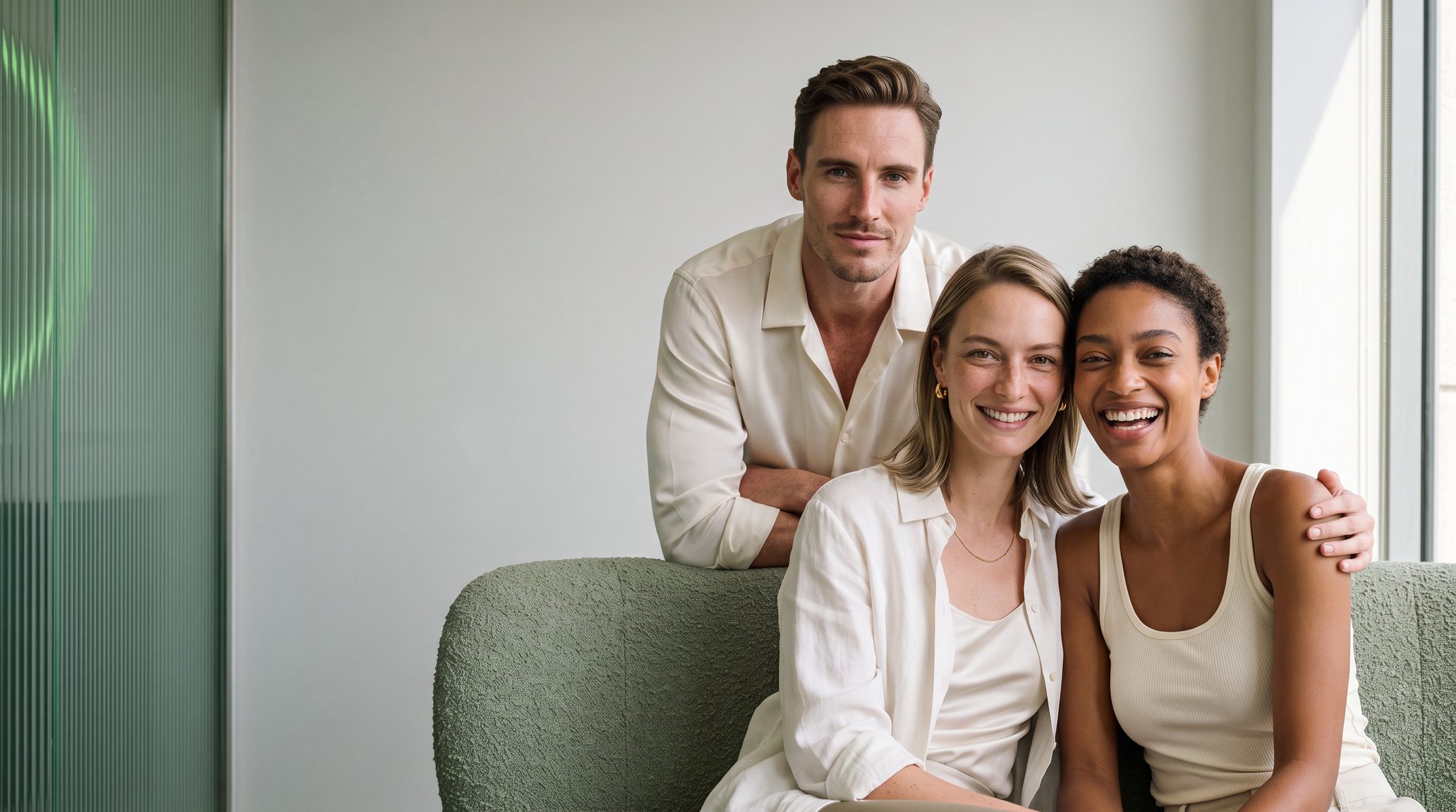 Glückliche Menschen mit gesunder Haut im TEO SKIN Studio Berlin